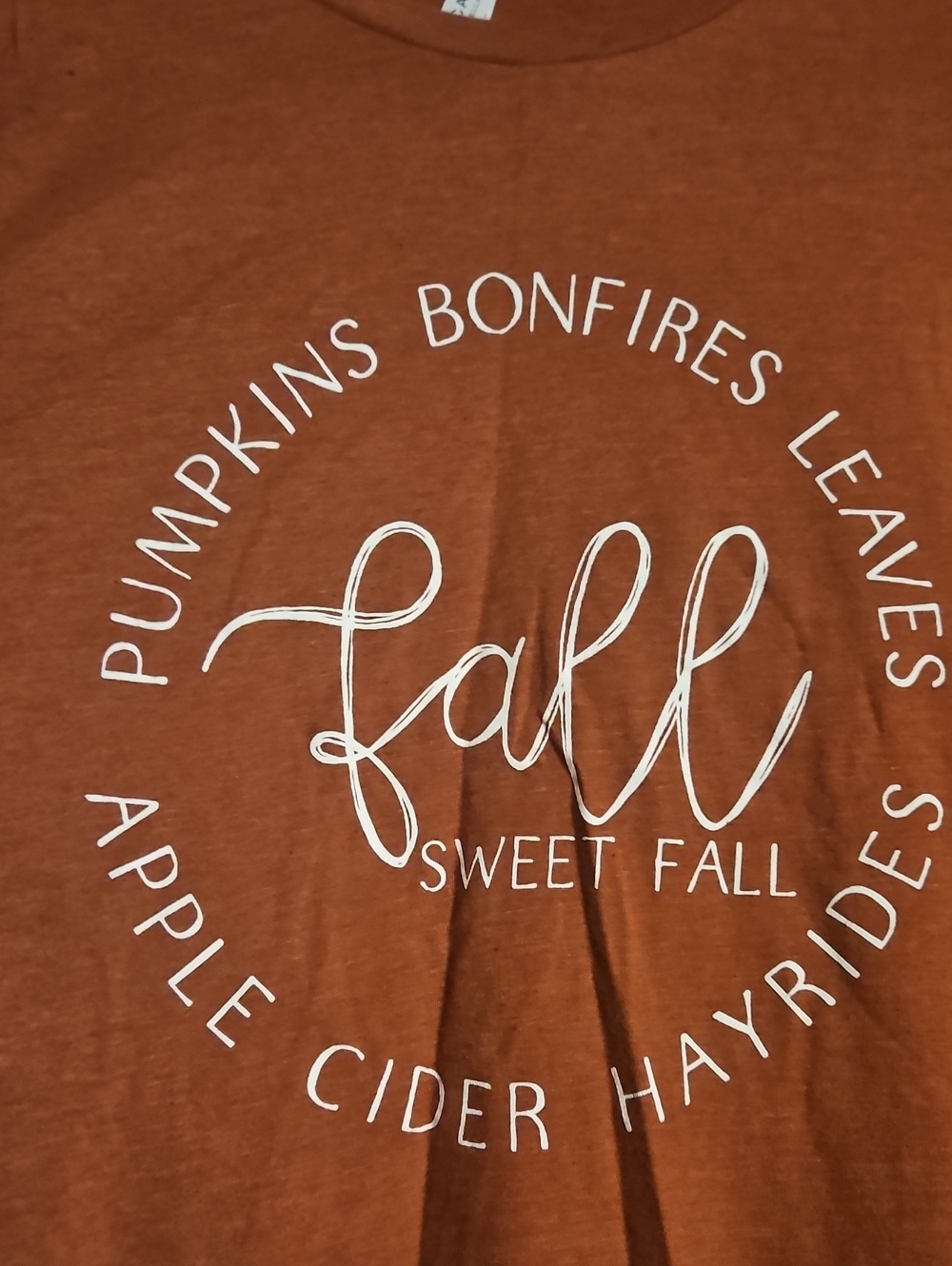 Bella Canvas Rust Orange 'Fall Sweet Fall' Short Sleeve Tee